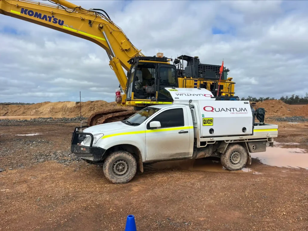 mobile fire suppression for mining